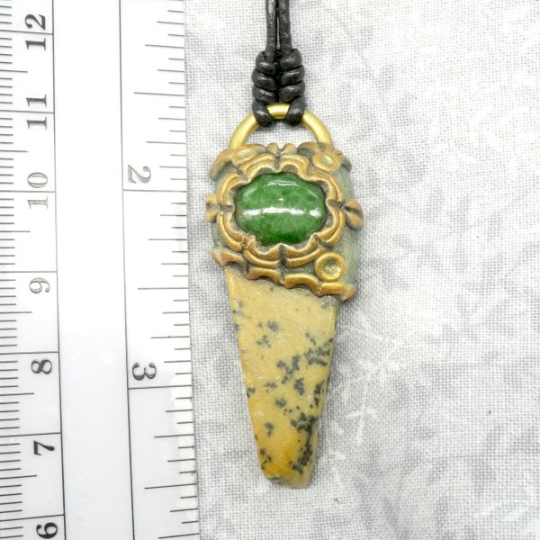 Green Aventurine and Yellow Stone Necklace